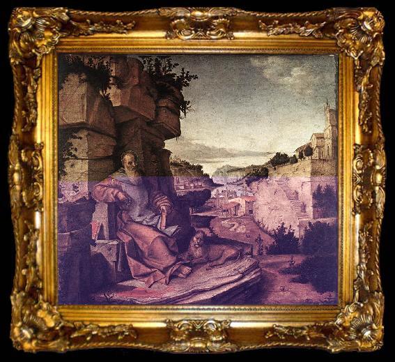framed  MONTAGNA, Bartolomeo St Jerome gag, ta009-2